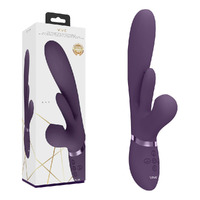Vive Ena   25cm Usb Rechargeable Thrusting Vibrator With Air Wave Stimulator
