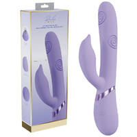 VIVE Pallina - Purple Purple 25 cm USB Rechargeable Tapping Rabbit Vibrator