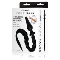 Whipsmart Furry Tales 4" Silicone Pony Tail Butt Plug  10.1cm Butt Plug With  Pony Tail