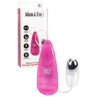 Adam & Eve VIBRATING SILVER BULLET 2.0 Silver 5.8 cm Bullet with Pink Remote
