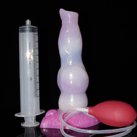 8.5" Squirting Curly Cock