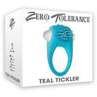 Teal Tickler Vibrating Cock Ring
