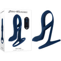 Zero Tolerance BIG TIME Navy Blue USB Rechargeable Vibrating Penis Sleeve with Wireless Remote
