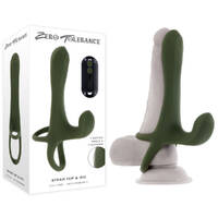 Zero Tolerance STRAP, TAP & GO Green USB Rechargeable Vibrating & Tapping Penis Sleeve with Wireless Remote