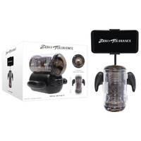 Zero Tolerance HOLD ME TIGHT Black USB Rechargeable Vibrating Auto Stroker with Phone Holder