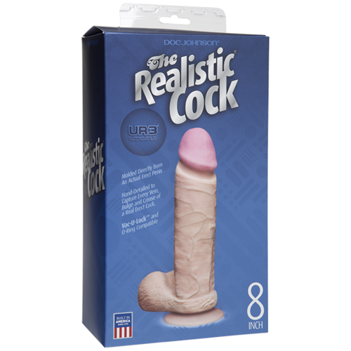 8" Dual Density Cock + Balls