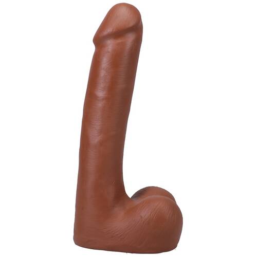 The Realistic Cock - With Removable Vac-U-Lock Suction Cup - ULTRASKYN - 9 Inch (with balls) Caramel