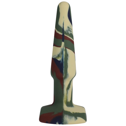 A-Play Groovy  Silicone Anal Plug  4 inch Camouflage