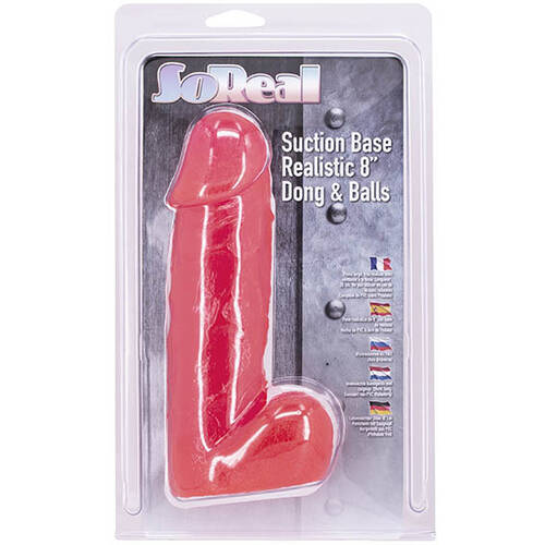 8"  Realistic Cock + Balls