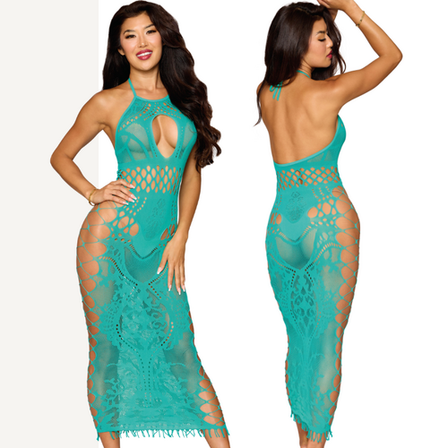 DreamGirl Agate Bodystocking Gown OS
