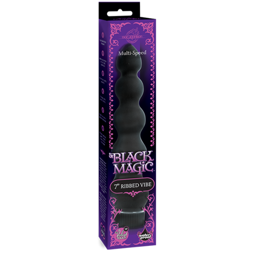 Black Magic  Ribbed Vibrator 6.5"