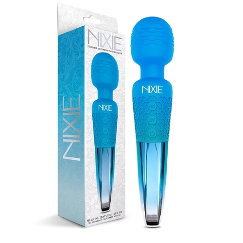 NIXIE  Rechargeable Wand Massager, Blue Ombre Metallic