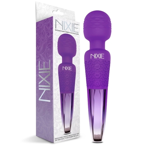 NIXIE  Rechargeable Wand Massager,  Purple Ombre Metallic