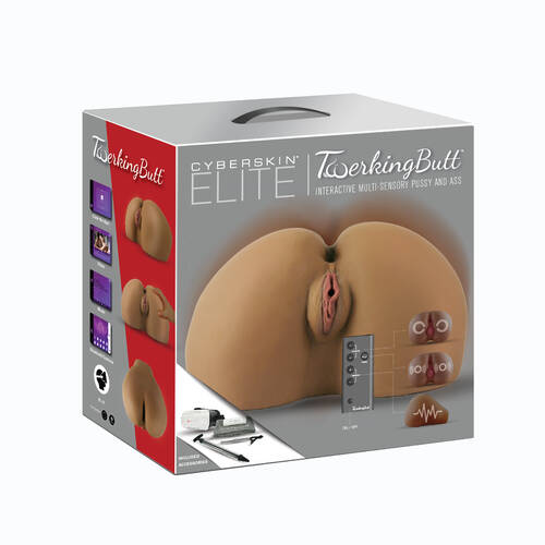 Cyberskin Elite Twerking Butt Interactive Multi Sensory Pussy And Ass Dark