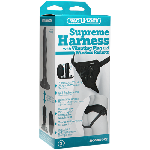 Supreme Harness With Vibrating Plug