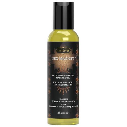 LEATHER Sex Magnet Massage Oil 2 fl oz
