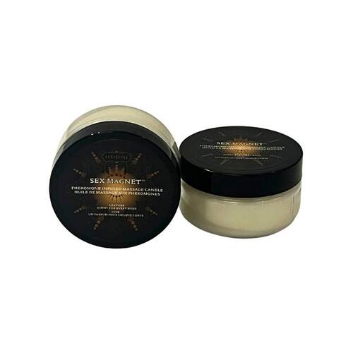 LEATHER Sex Magnet Pheromone 1.7 oz Massage Candle