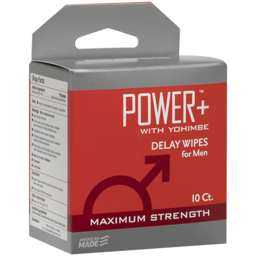 Power+ Delay Wipes for Men - 10 Pack
