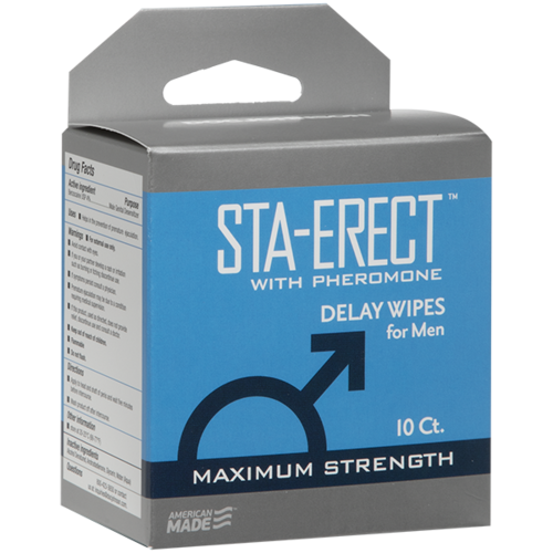 Sta-Erect Delay Wipes for Men - 10 Pack