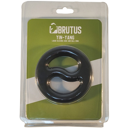 Yin Yang Silicone Cock & Balls Ring