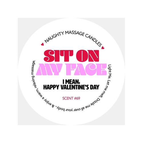 Massage Candle 1.7 oz Sit on My Face Scent Nos. 69