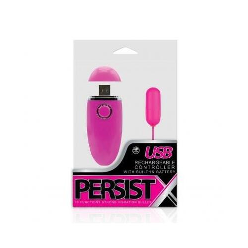 PERSIST X 10 Function Bullet with Rechargeable Controller Pink