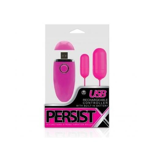 PERSIST X 10 Function Dual Bullets with Rechargeable Controller Pink