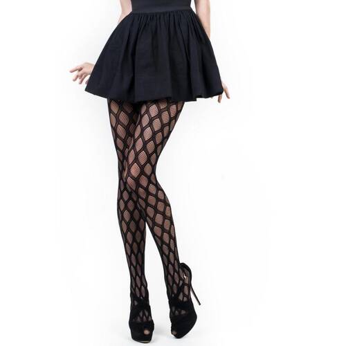 Geo Jacquard Fishnet Tights OS
