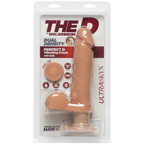8" Perfect Vibrating Cock + Balls