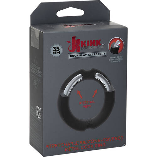 35mm Metal + Silicone Cock Ring