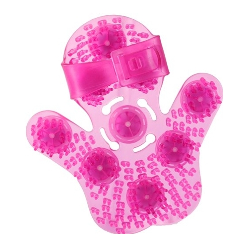 Roller Balls Massage Glove Pink