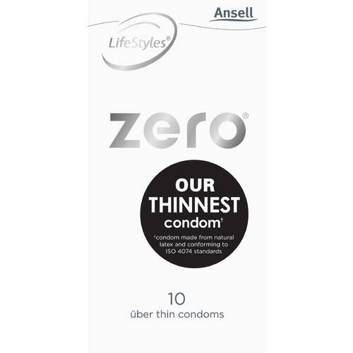 52mm LifeStyles Zero Condoms x10
