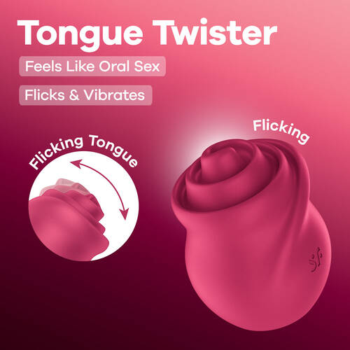 Satisfyer Tongue Twister Pink USB Rechargeable Stimulator