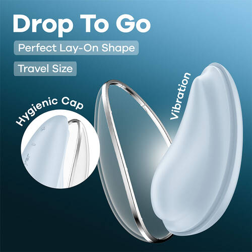 Satisfyer Drop To Go - Blue Blue USB Rechargeable Clitoral Stimulator