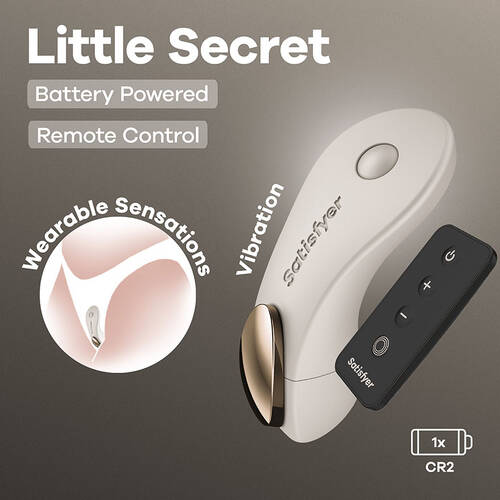 Satisfyer Little Secret - Battery Series Beige Panty Vibrator with Remote