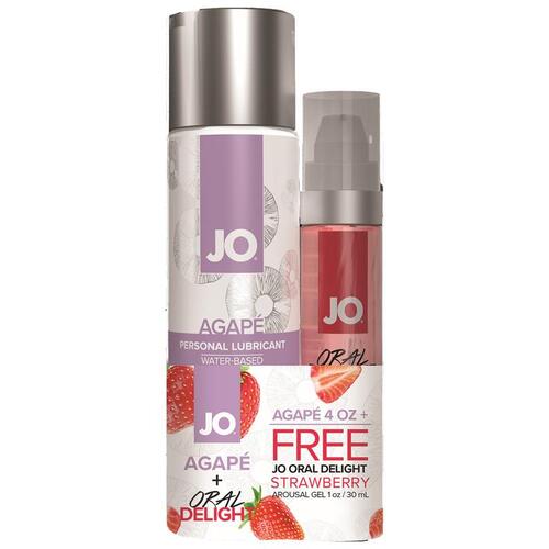 JO Agape 4oz 120 ml plus FREE Oral Delight Strawberry 1oz 30 mL