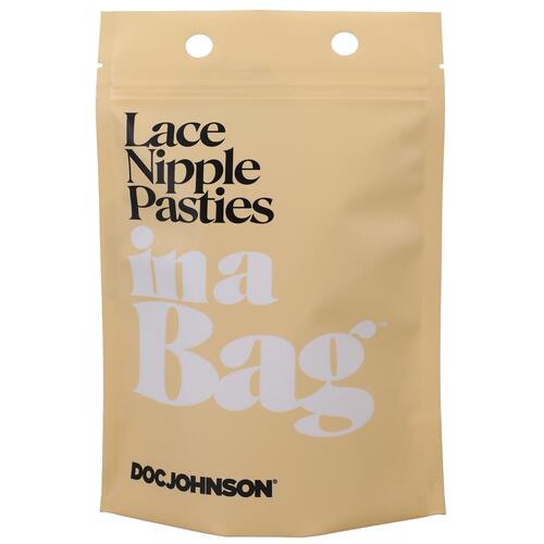 Lace Nipple Pasties In A Bag Black