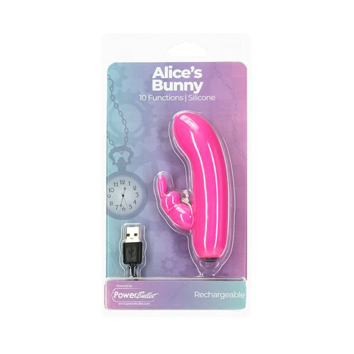 Alices Bunny Rechargeable Bullet w Rabbit Sleeve Pink