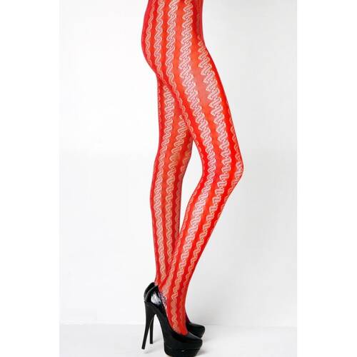 Stella Elyse Coiled Lines Fishnet Tights OS