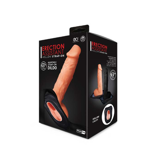 Erection Assistant Hollow Strap On 9.5" Flesh