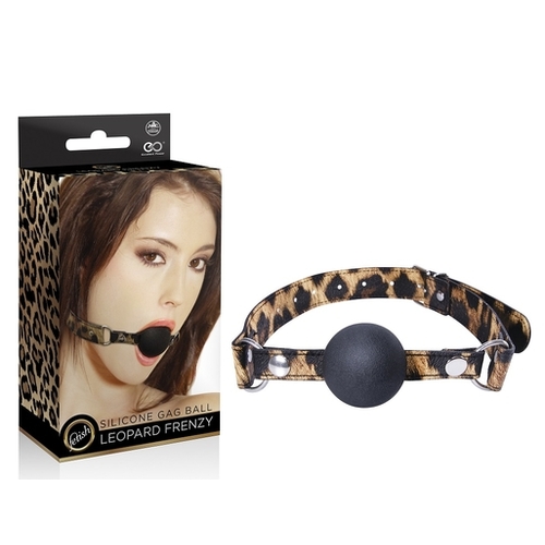 LEOPARD FRENZY SILICONE BALL GAG