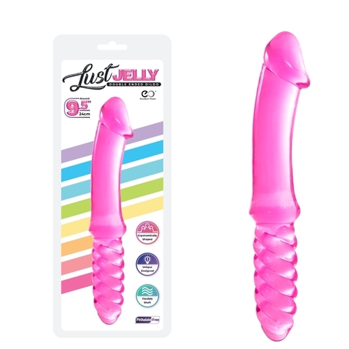 LUST JELLY DOUBLE DONG 9.5" - PINK
