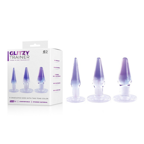 GLITZY TRAINER 3 IN 1 DONG 5" KIT - PURPLE