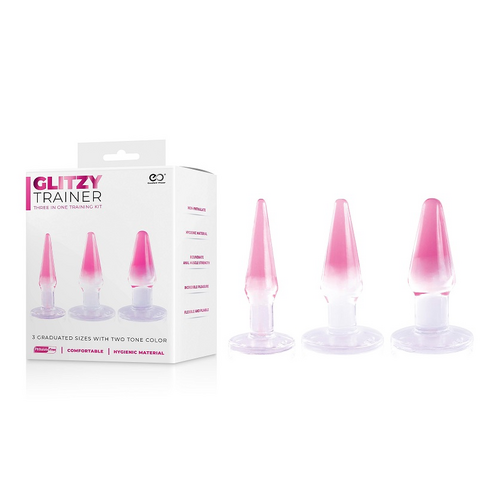 GLITZY TRAINER 3 IN 1 DONG 5" KIT - PINK
