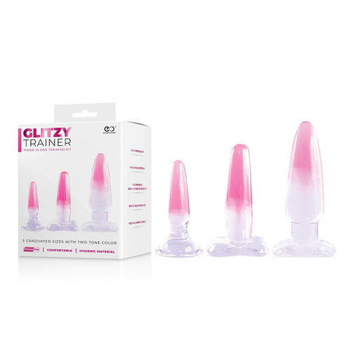 GLITZY TRAINER 3 IN 1 DONG KIT SET - PINK