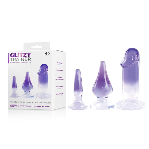 GLITZY TRAINER 3 IN 1 DONG MIXED SET - PURPLE