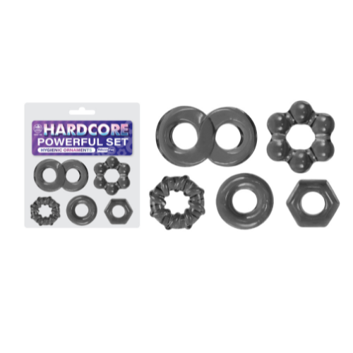 Hardcore 40Mm And 50Mm Tpe Ornament 5Pcs Set Transparent