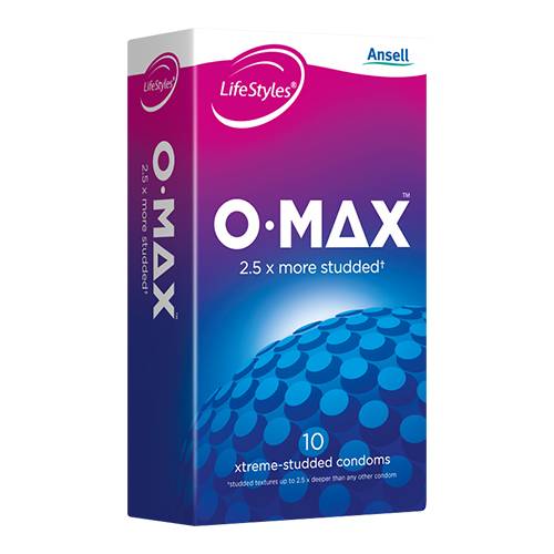 O-Max Studded Condoms x10