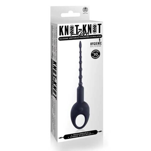 KNOT-KNOT PRO SILICONE VIBRATING URETHRAL PLUG BLACK