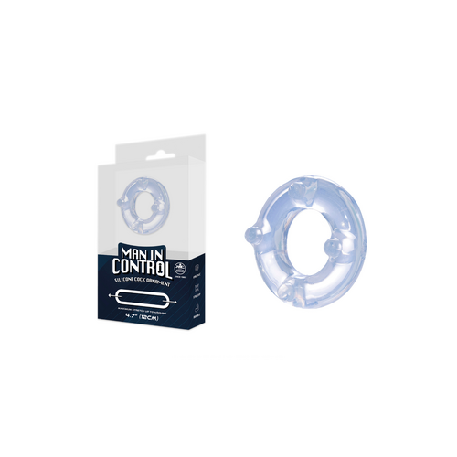 MAN IN CONTROL SILICONE COCK ORNAMENT TRANSPARENT
